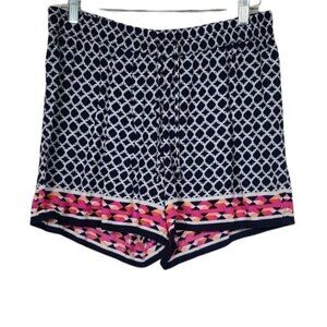Crown & Ivy Printed Rayon Drawstrings Shorts  Petite L